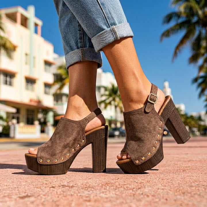 Vanessa | Open Toe Heels