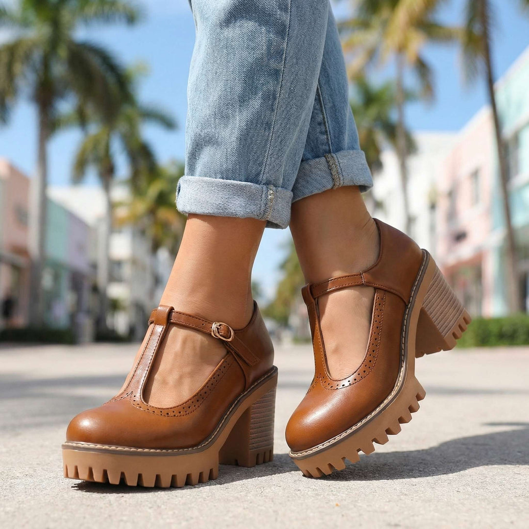 Jasmine | T-Strap Mary Jane Heels