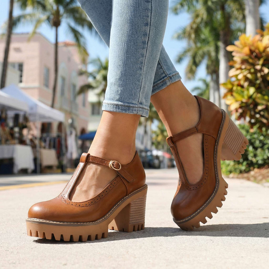 Jasmine | T-Strap Mary Jane Heels