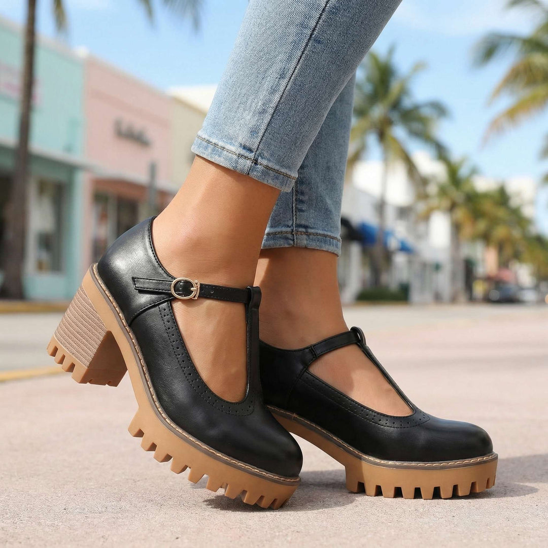 Jasmine | T-Strap Mary Jane Heels