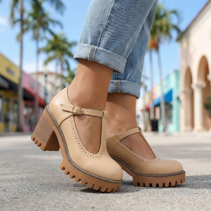 Jasmine | T-Strap Mary Jane Heels