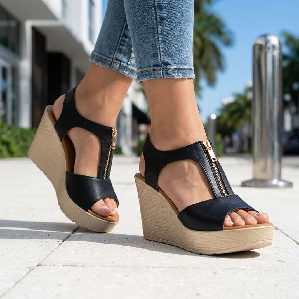 Evalyn | Zipper Heels