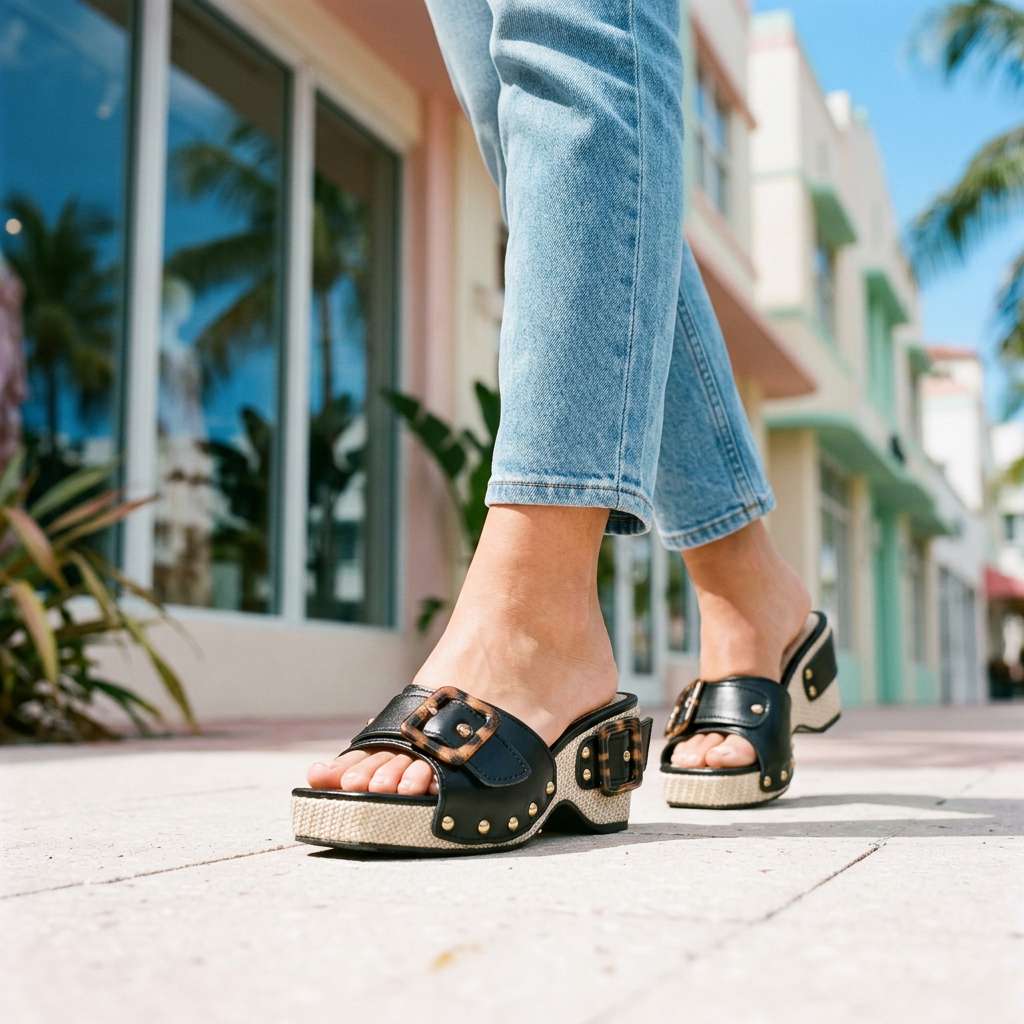 Evelina | Buckle Slides