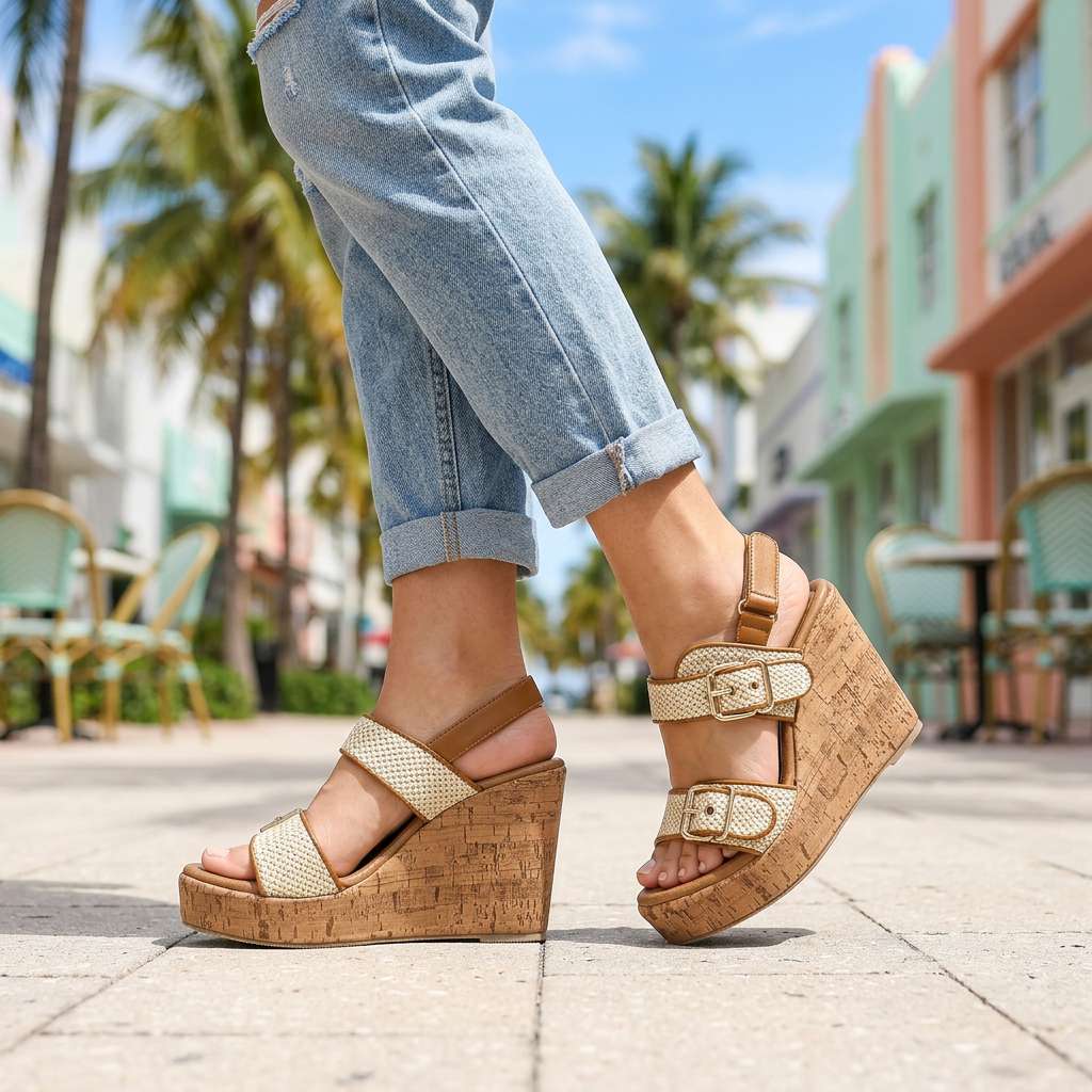 Vanessa | Buckle Strap Wedges