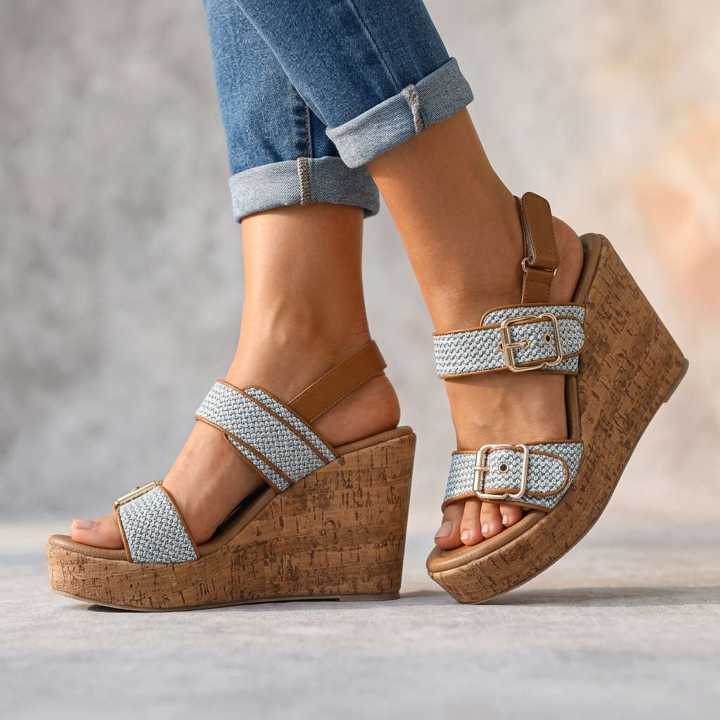 Vanessa | Buckle Strap Wedges
